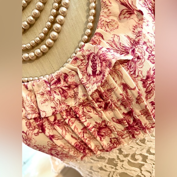 EUC 8 Cottage Core Floral Lace Dress - Picture 8 of 14